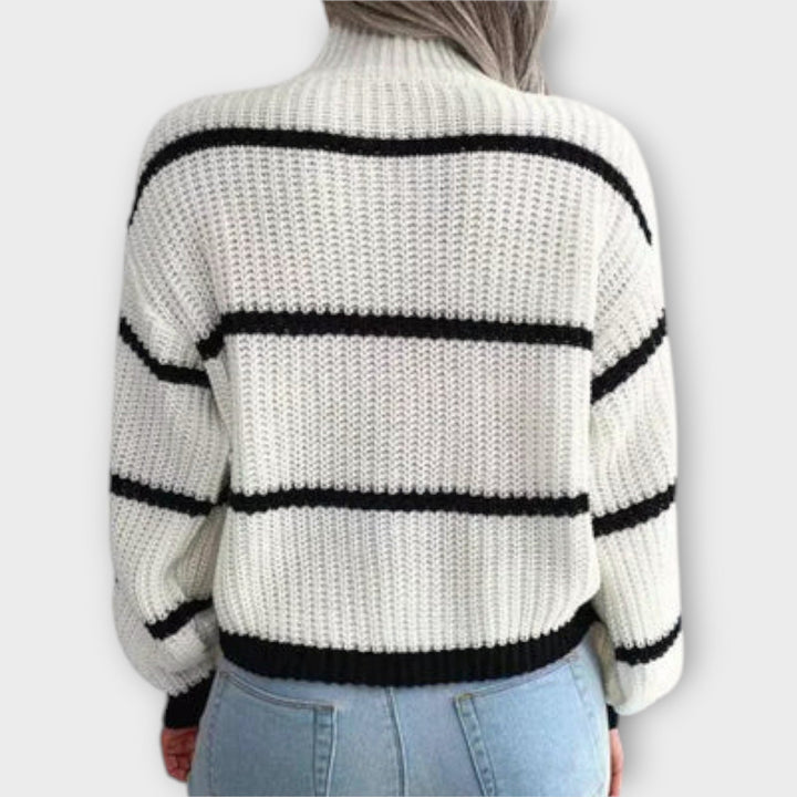 Charlotte - Striped Turtleneck Sweater