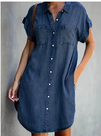 Amelia | Women's Denim Shirt Dress Casual