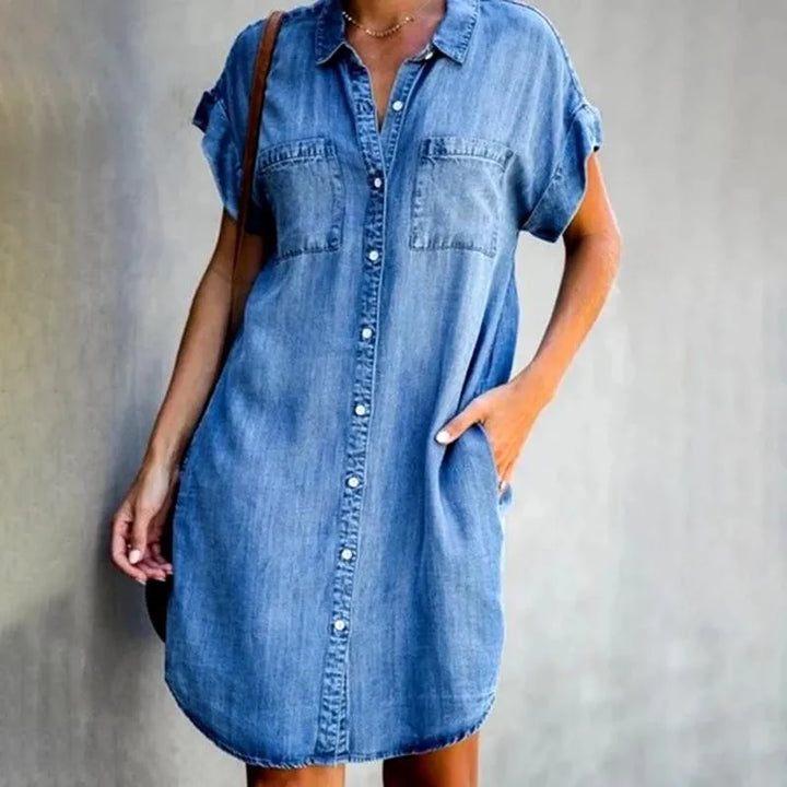 Amelia | Women's Denim Shirt Dress Casual