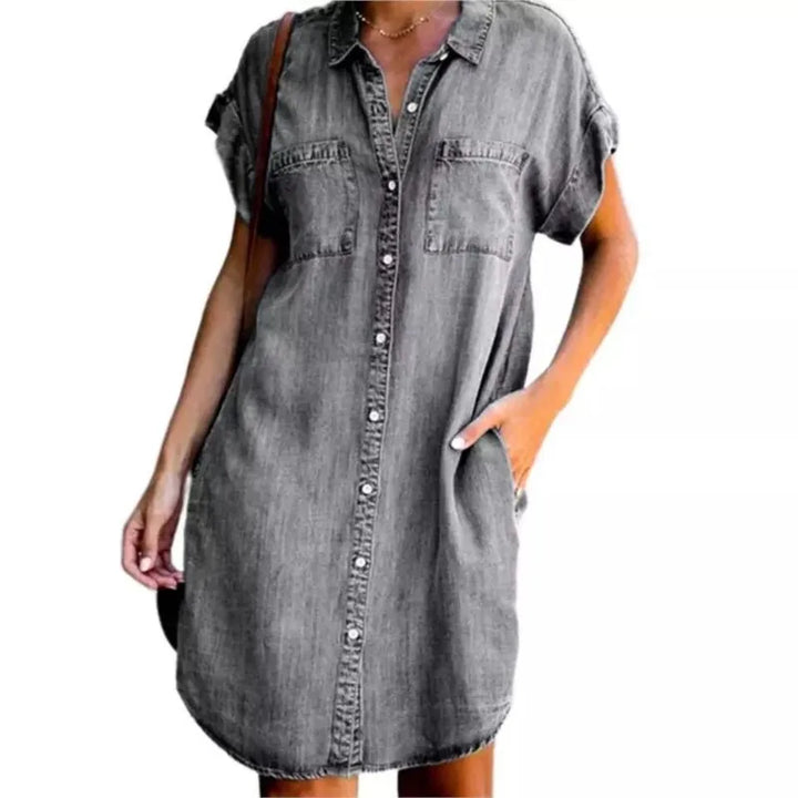 Amelia | Women's Denim Shirt Dress Casual